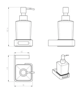 Дозатор для жидкого мыла Boheme Q 10957-MW белый матовый